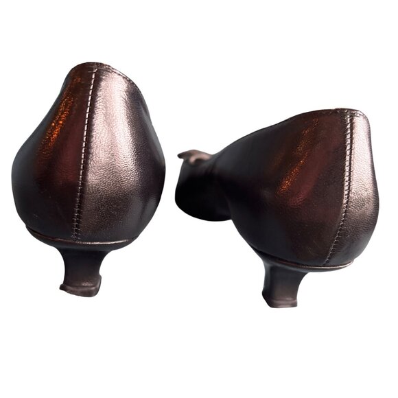 Naturalizer Womens Black Leather Cutout Bow Square Toe Pumps Size 6M - Picture 7 of 12